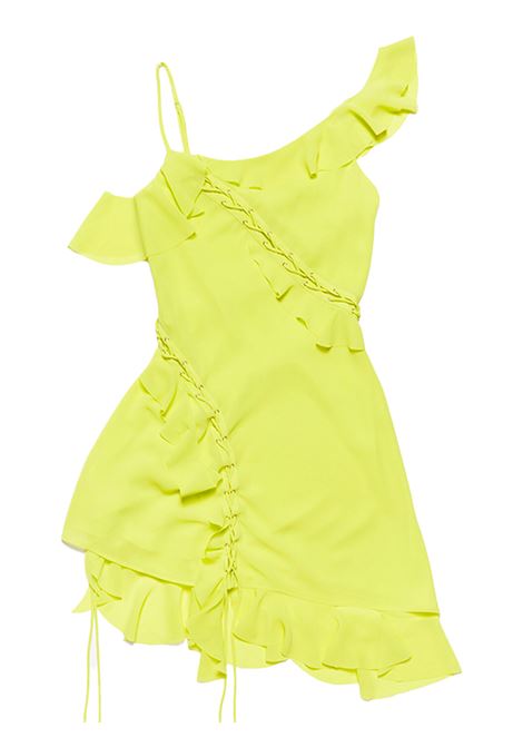 vestito con rouche donna giallo in poliestere ACNE STUDIOS | A20643CYI